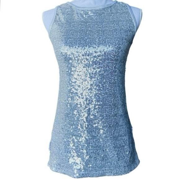 Alexandra Costumes performance gear SHOW silver sequin sleeveless tank S small - Picture 14 of 14